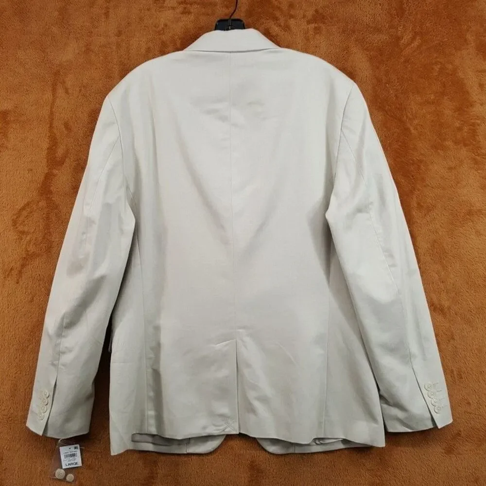 MODE OF ONE Sport Coat Mens Large Tan Two Button Linen Blend Blazer Jacket